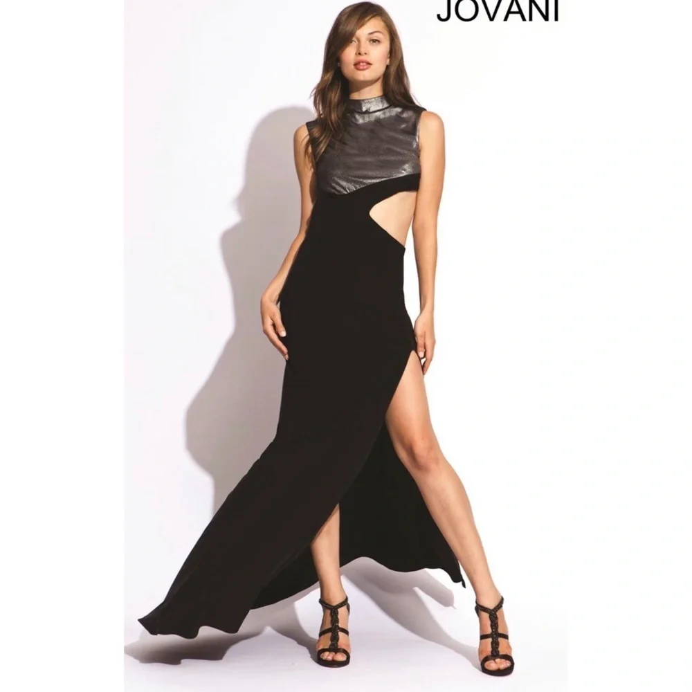 Jovani | Dresses | Jovani 296 Jersey Gown With Cut Out Side | Poshmark